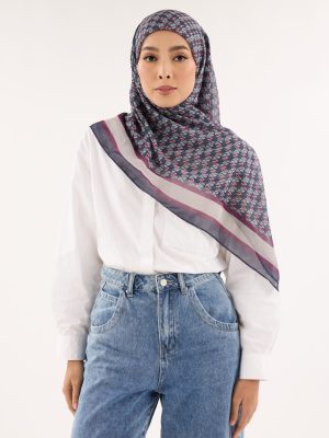 arica ash burgundy emblem square scarf