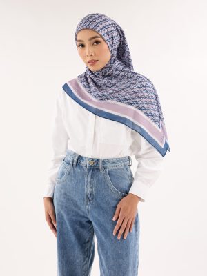 arica blue pink emblem square scarf