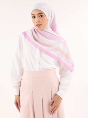 avery hot pink printed square scarf