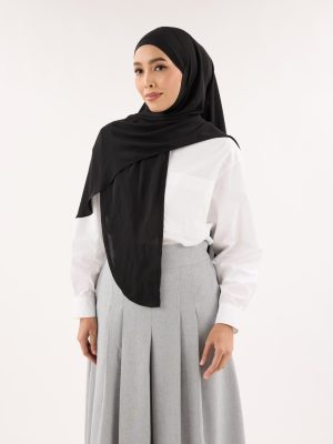 saja black instant hijab