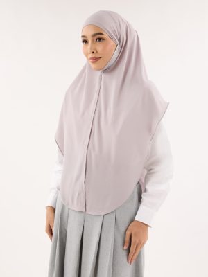 saja ash grey instant hijab