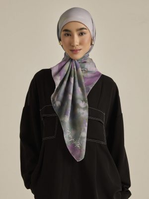 ethereal lavender square voile scarf