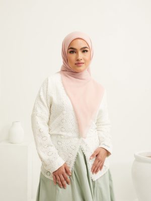 sajwa blush pink square voile scarf (45 inch)