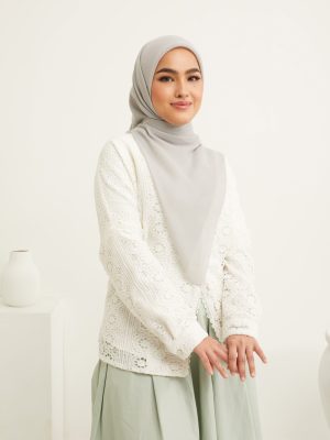 sajwa grey square voile scarf (45 inch)