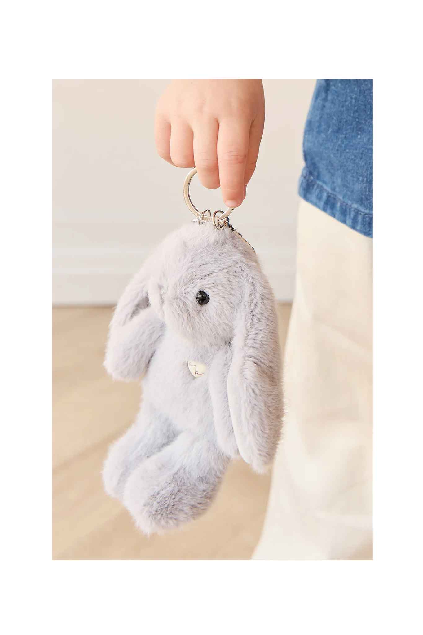 snuggle bunnies penelope keyring silver