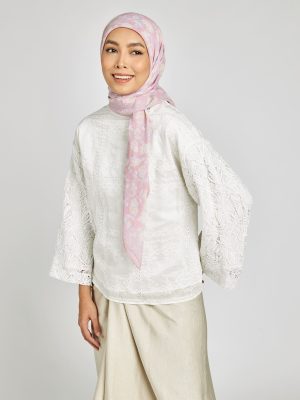 uma soft pink square scarf