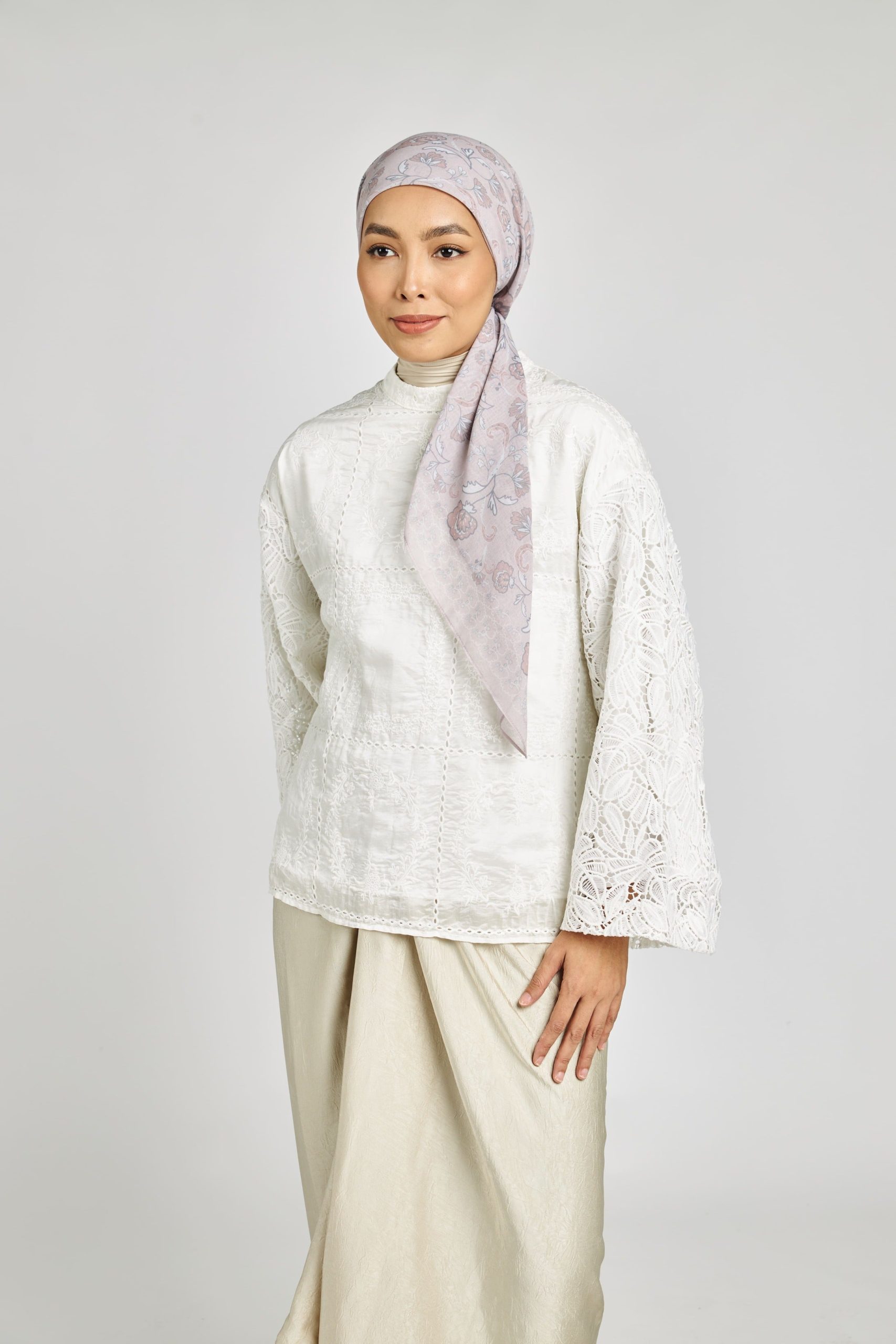 uma dusty pink square scarf