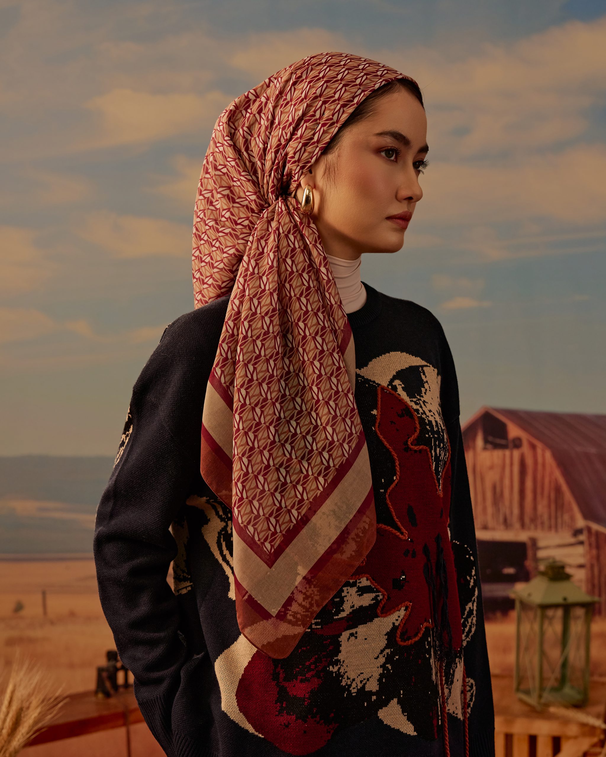 arica square voile scarf