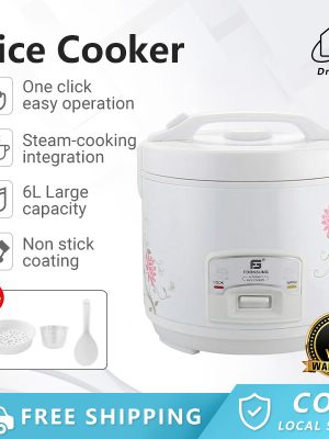 6L Non-Stick Rice Cooker 10 People Capacity Classic Style with Steamer Multifunction 電飯鍋 多功能鍋