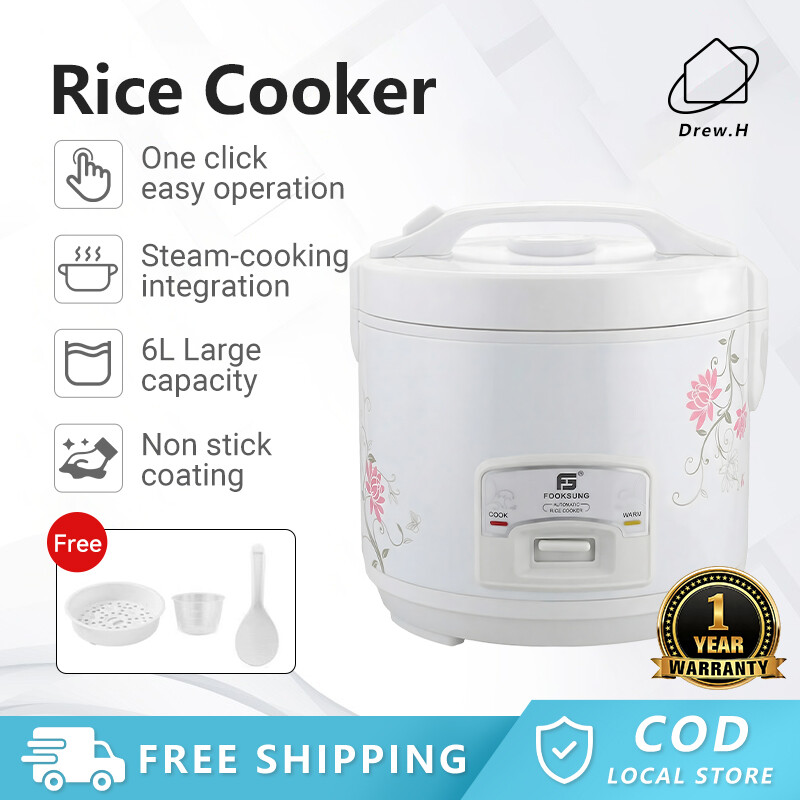 6L Non-Stick Rice Cooker 10 People Capacity Classic Style with Steamer Multifunction 電飯鍋 多功能鍋