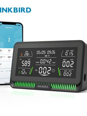 INKBIRD IAQM-129-W 10-in-1 WiFi Air Quality Meter CO2 Temperature Humidity AQI PM2.5 PM10 HCHO TVOC Detector