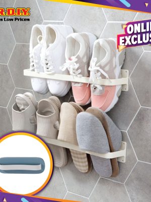 (mr.diy) wall mounted shoes rack blue