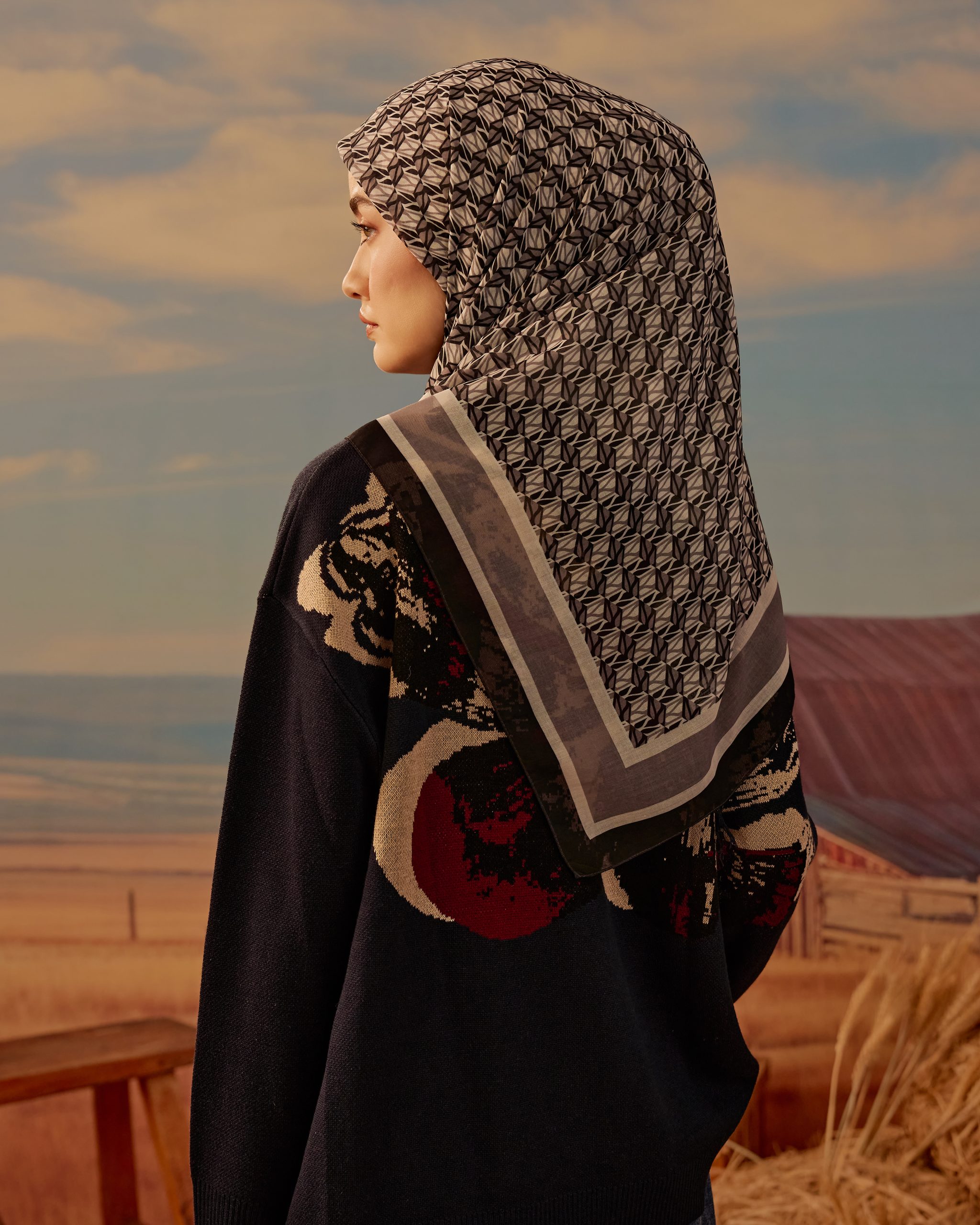 arica square voile scarf