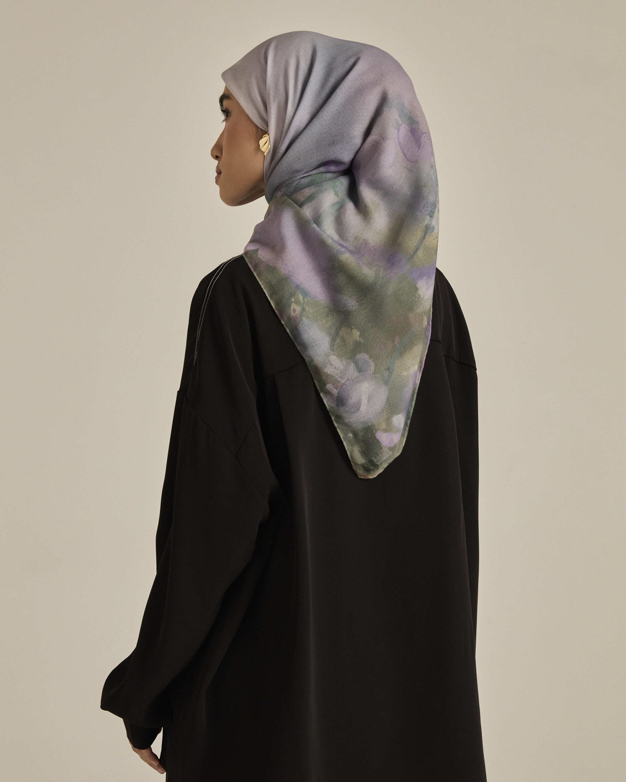 ethereal lavender square voile scarf