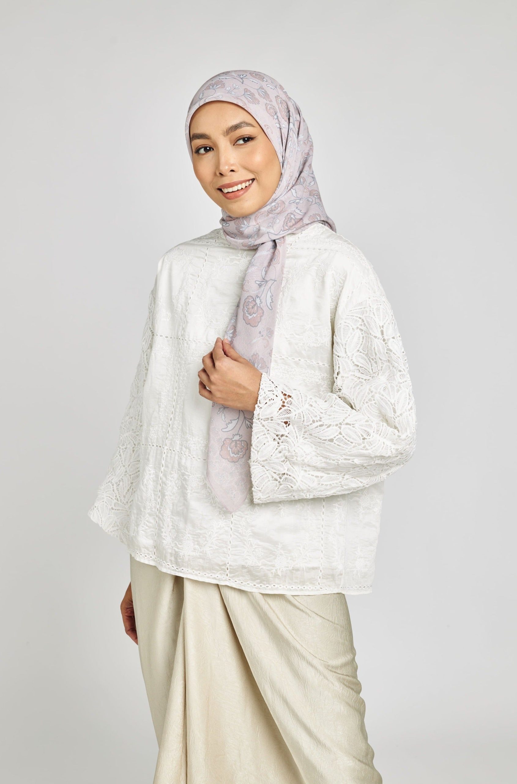 uma dusty pink square scarf
