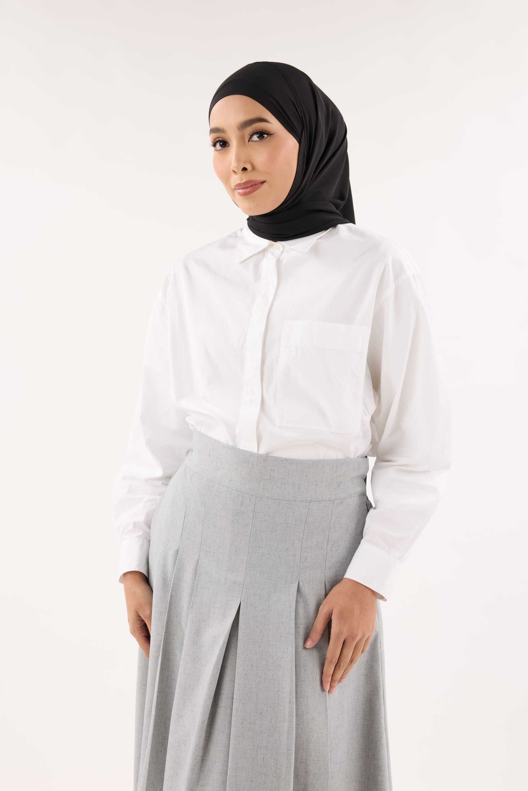 saja black instant hijab