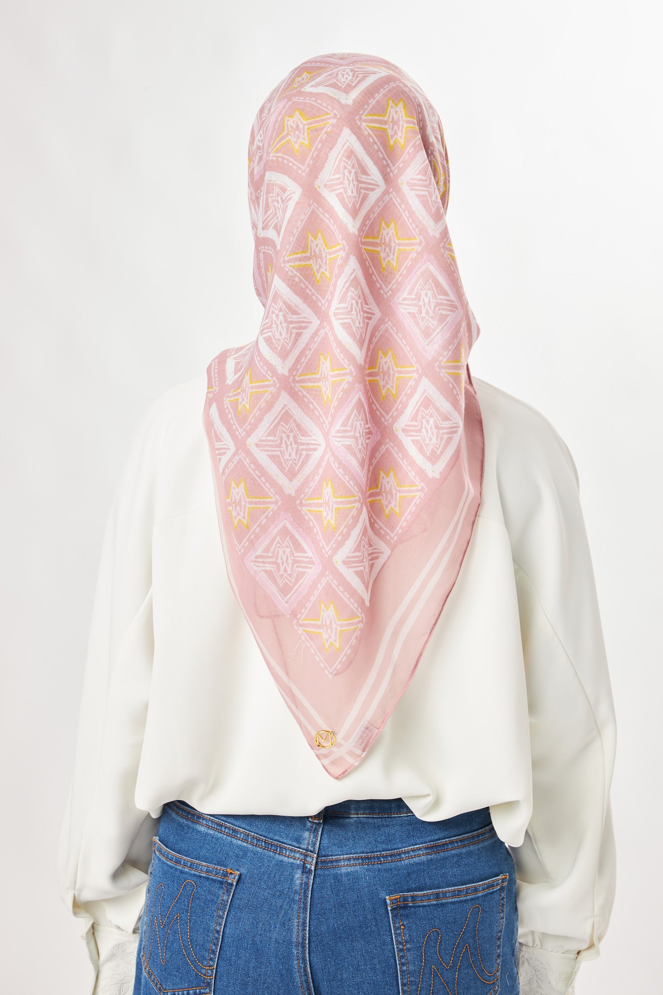 marny square scarf dusty pink