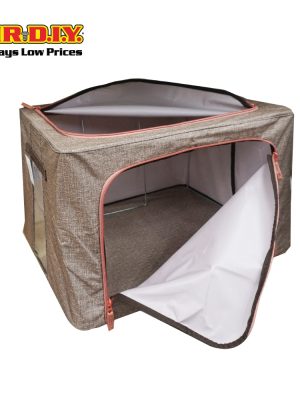 foldable storage box (50x40x32cm) brown