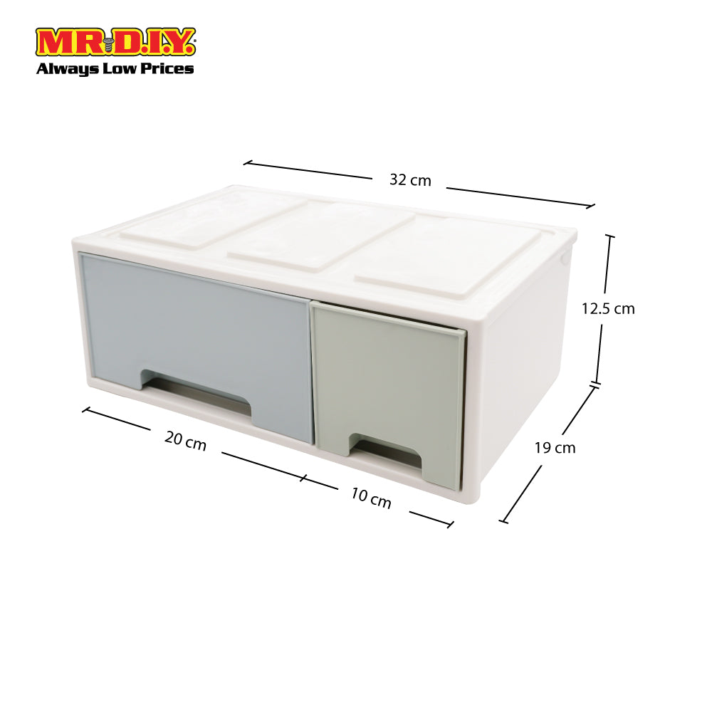 (mr.diy) 2 drawers storage box (32cm)