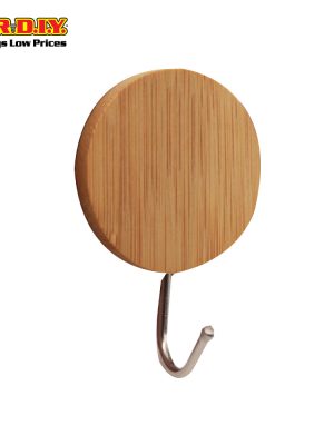 (mr.diy) adhesive round wooden hook (1pc)
