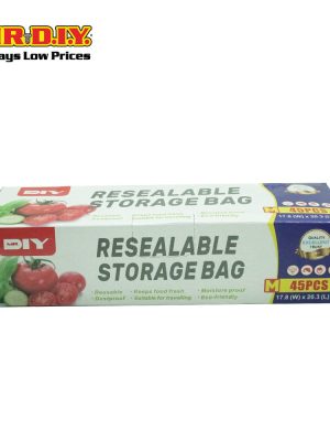 (mr.diy) double zipper resealable storage bag (45pcs)