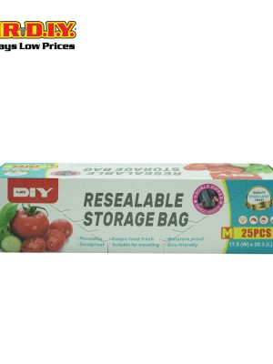 (mr.diy) double zipper resealable storage bag (25pcs)