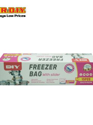 (mr.diy) reuseable freezer bag with slider (15pcs)