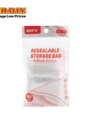 (mr.diy) resealable storage bag (100 pieces)(6x8.5cm)
