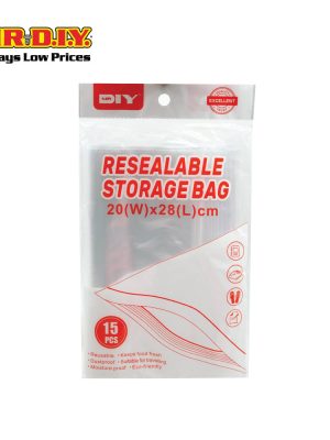 (mr.diy) resealable storage bag (15 pieces)(20x28cm)