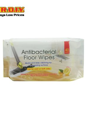 (mr.diy) disposable antibacterial cleaning floor wet wipes lemon (40's)
