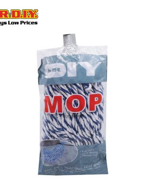 (mr.diy) cotton replacement floor round mop head (blue)