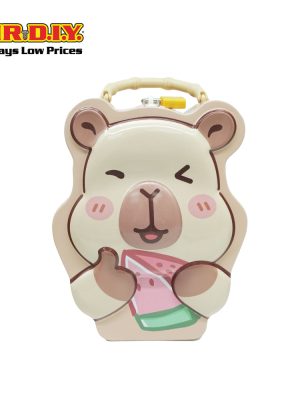 (mr.diy) steel capybara coin bank (l19cm x w16cm x h6.5)