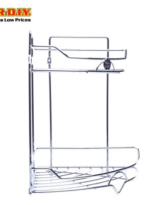 (mr.diy) 2 layers stainless steel storage rack for bathroom