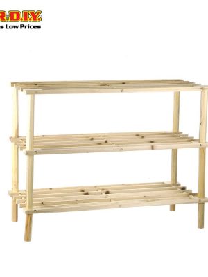 (mr.diy) 3 tier wooden shoes rack (63cm x 55cm)