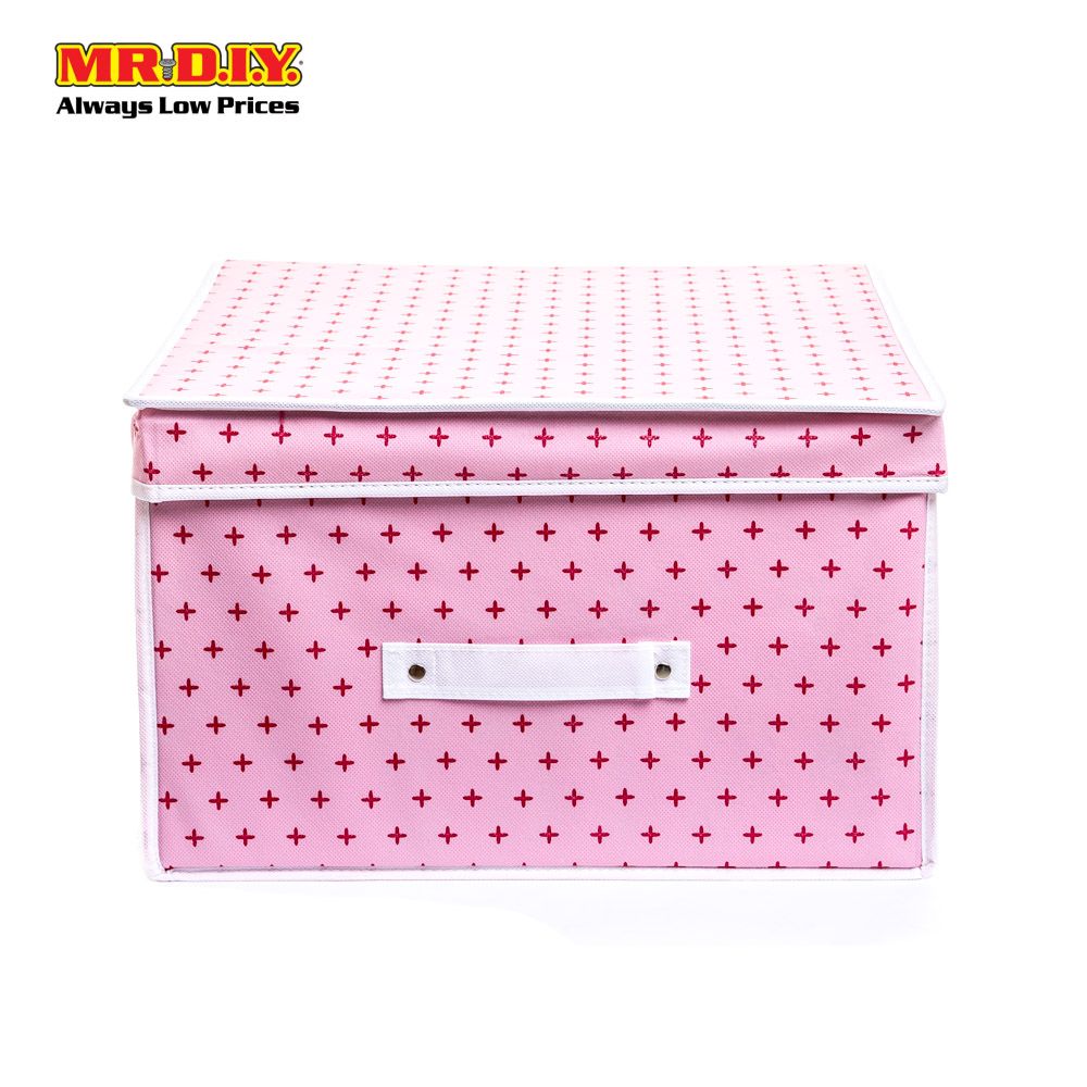 sunee foldable non woven storage box with lid 70417