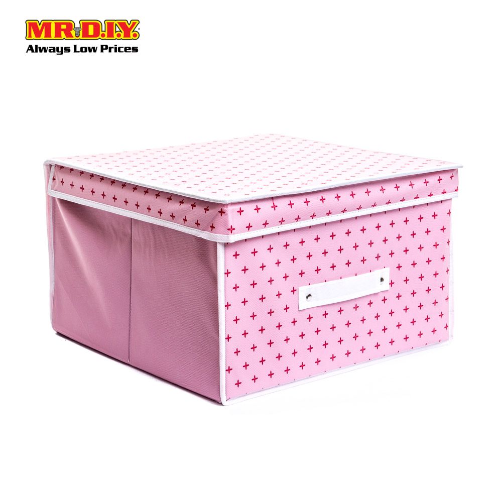 sunee foldable non woven storage box with lid 70417
