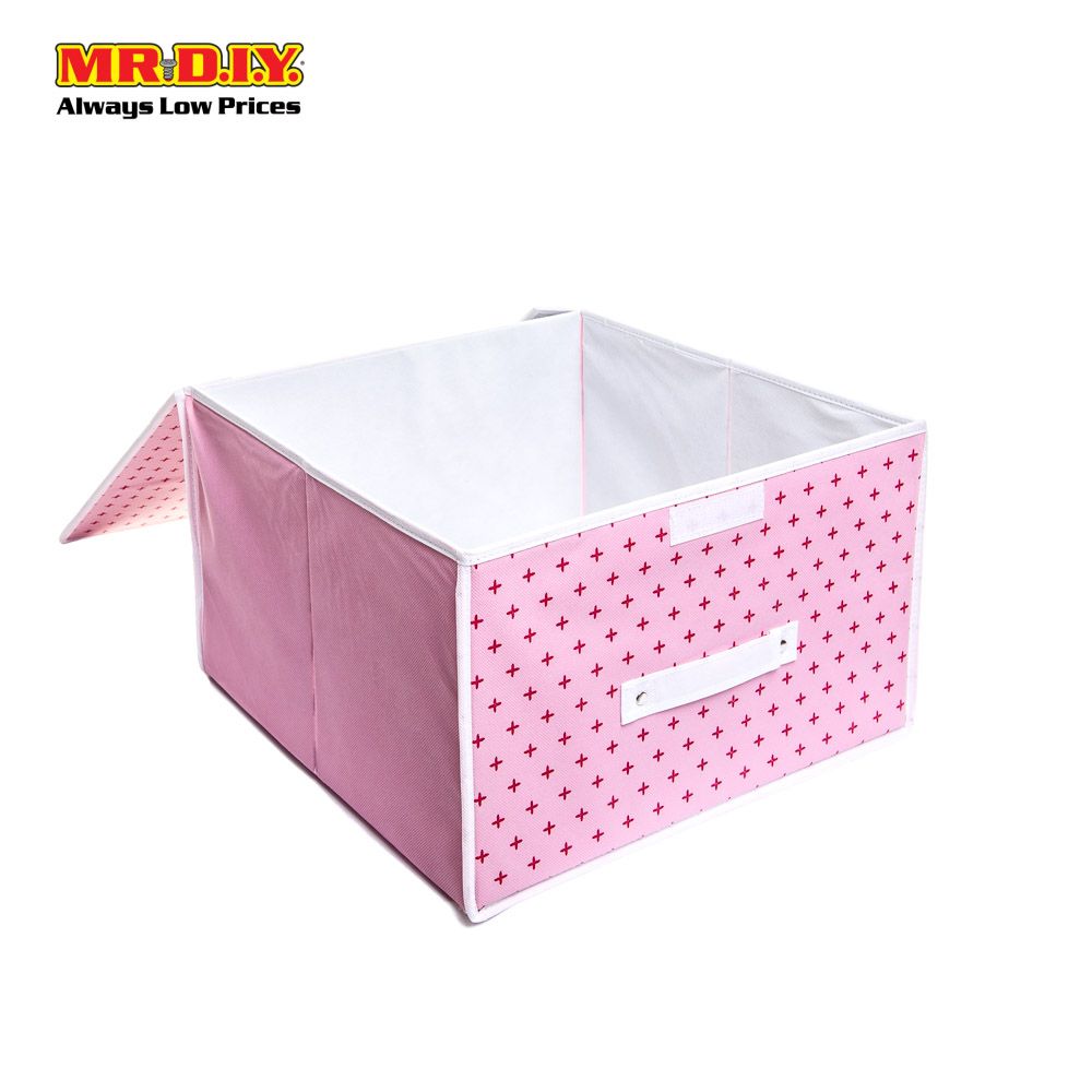 sunee foldable non woven storage box with lid 70417