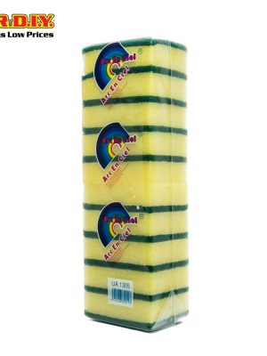 arc en ciel dual sided sponge cleaning multi purpose scouring pad (10pcs)