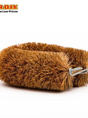 (mr.diy) cleaning brush coconut fiber abalone brown (10.5 x 8cm)