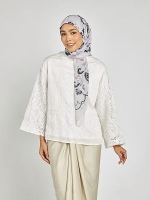 kusuma white square scarf