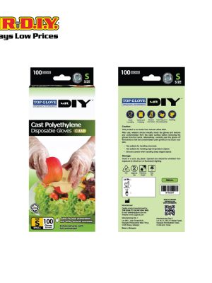 top glove hanging cast polyethylene disposable gloves (size: s)