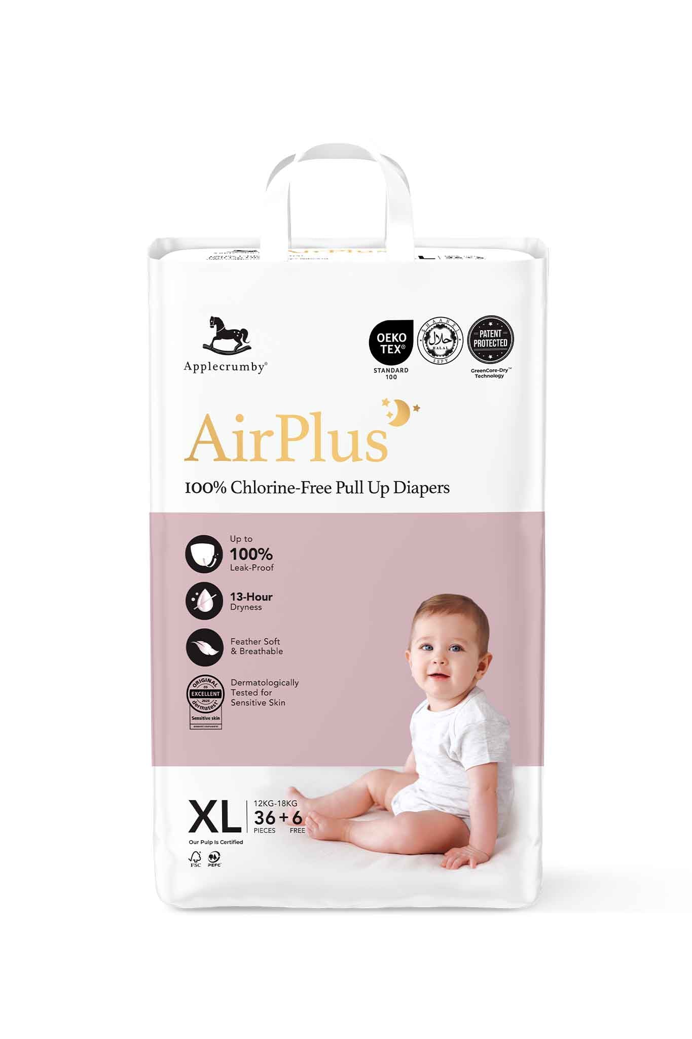 applecrumby airplus overnight pull up diapers mega