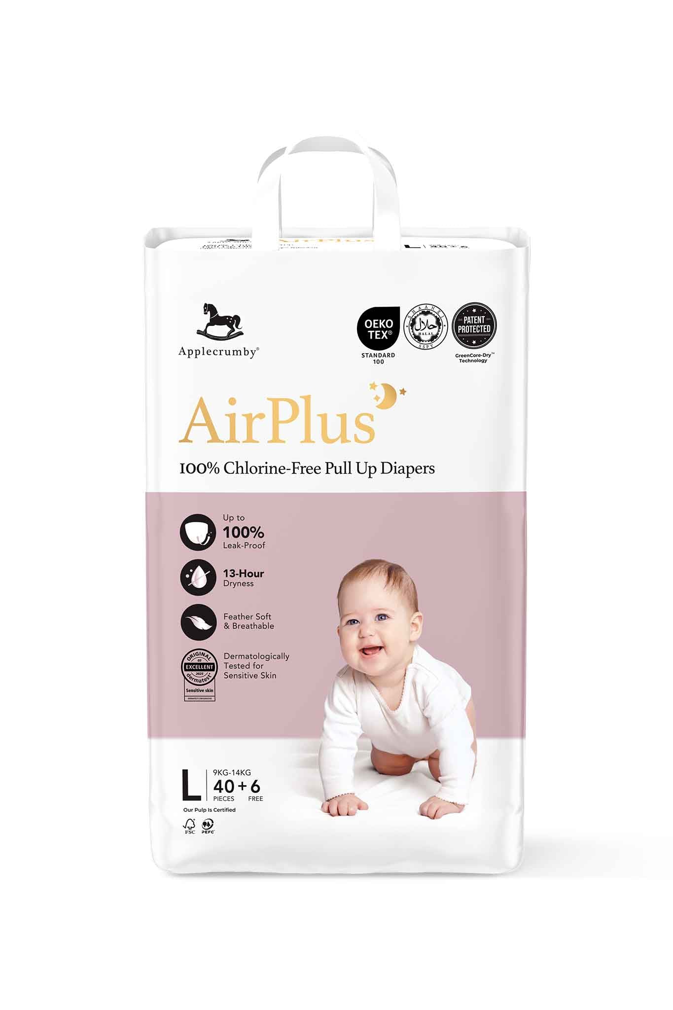 applecrumby airplus overnight pull up diapers mega