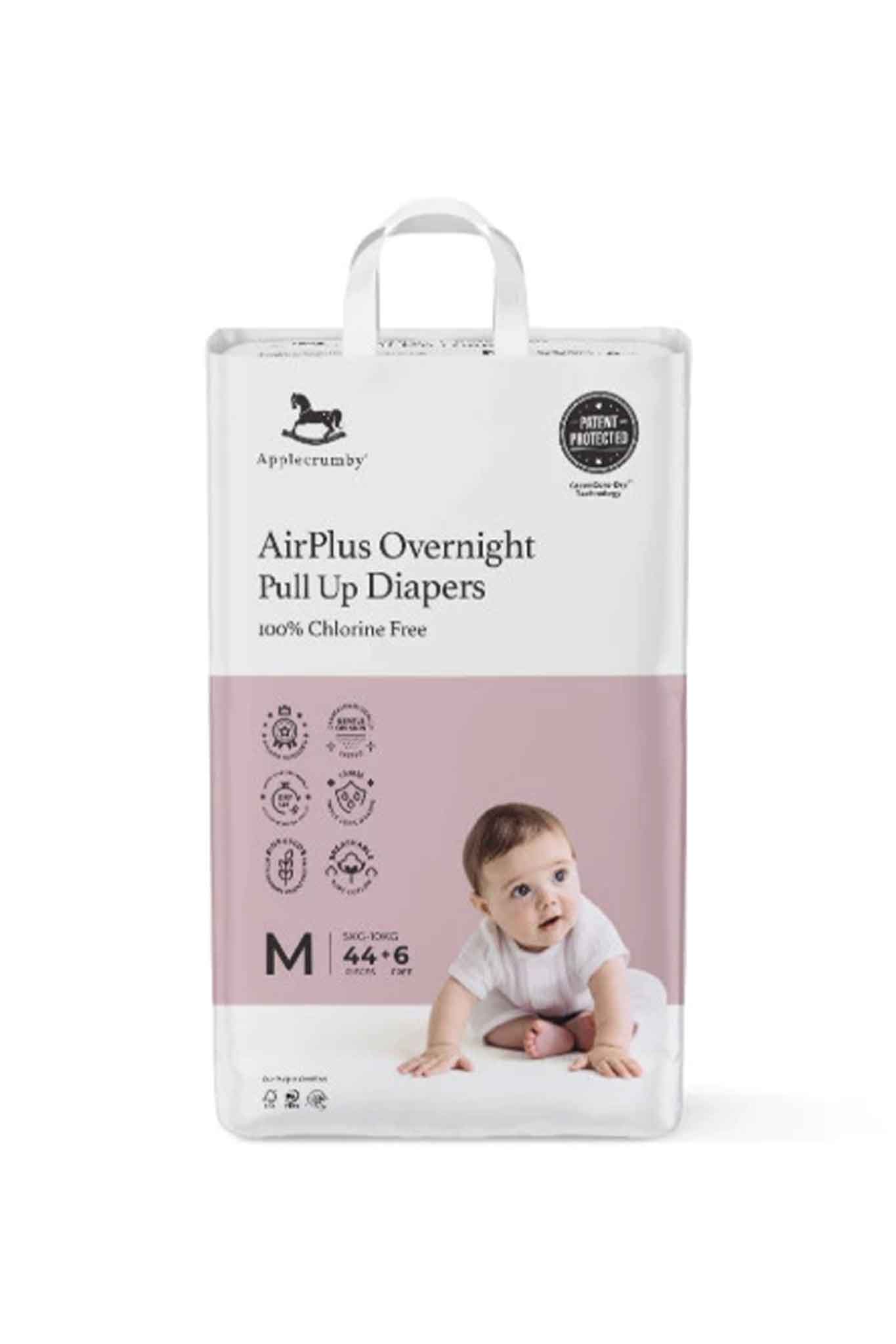 applecrumby airplus overnight pull up diapers mega