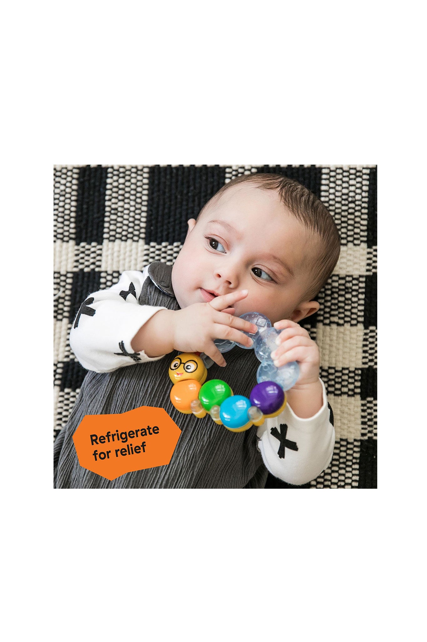 baby einstein teether pillar rattle and chill teething toy