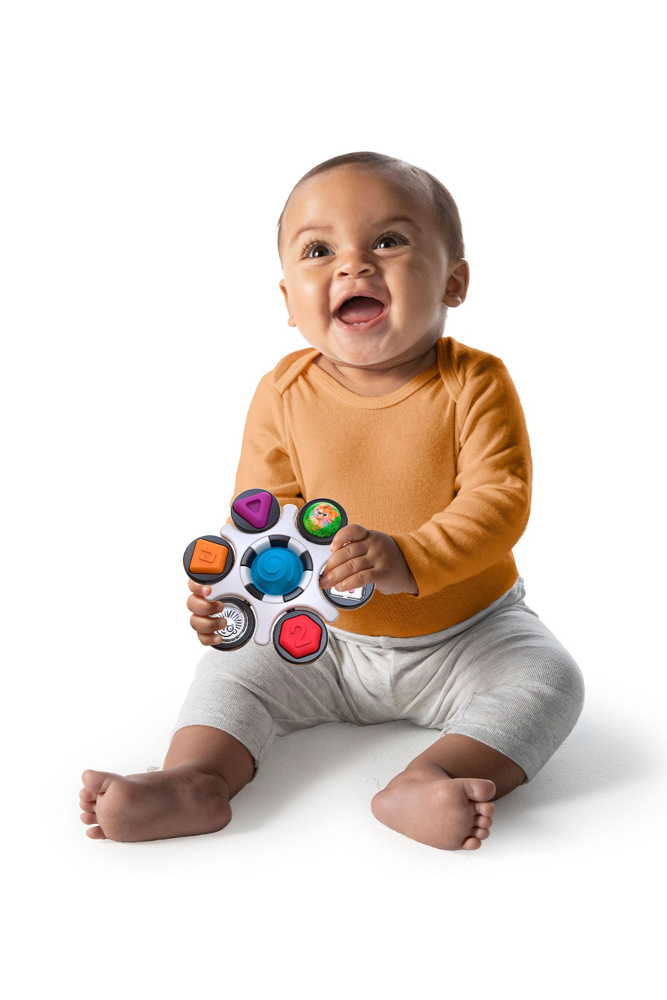 baby einstein curiosity clutch twist & pop rattle teether infant toy