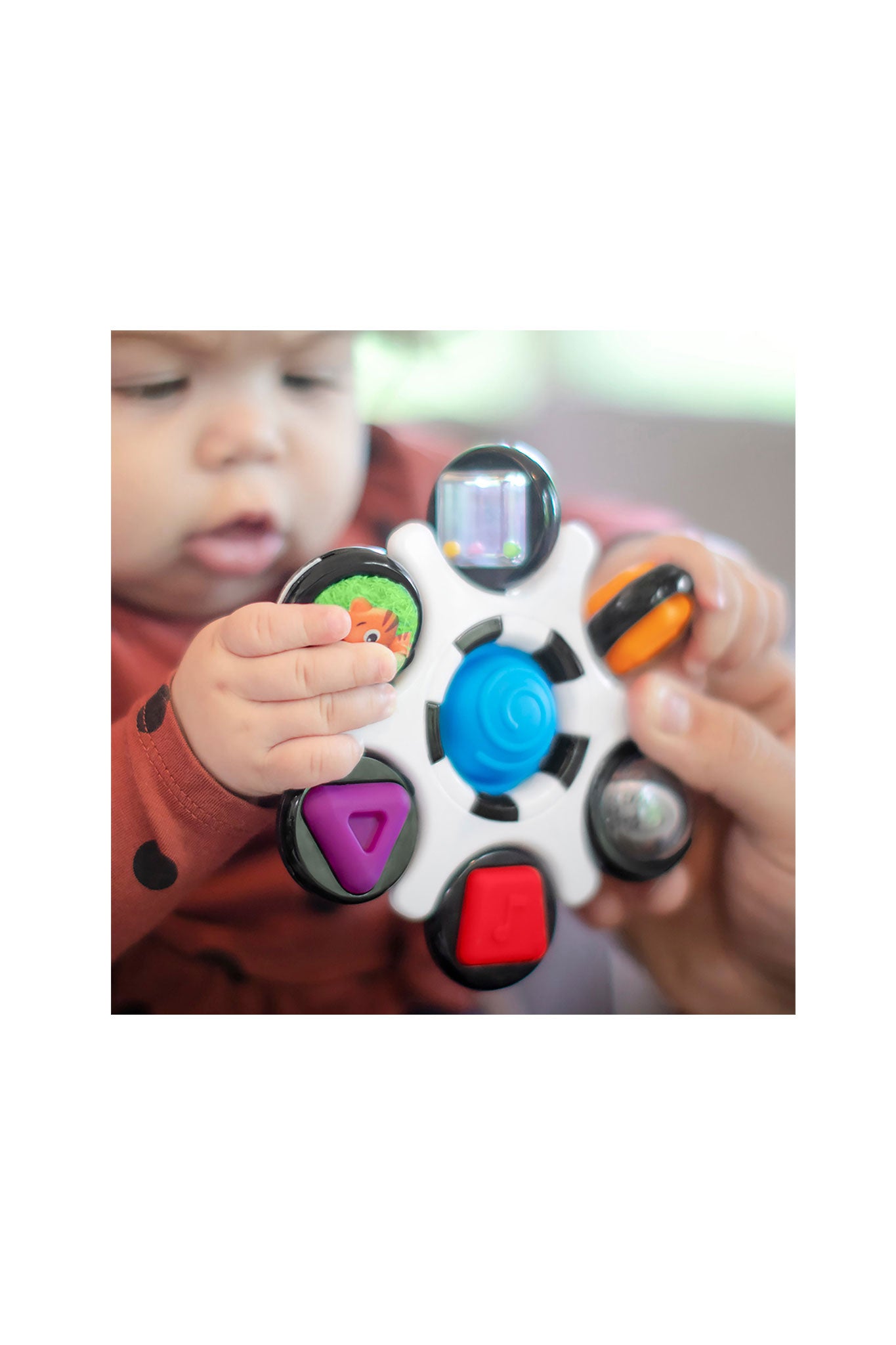 baby einstein curiosity clutch twist & pop rattle teether infant toy
