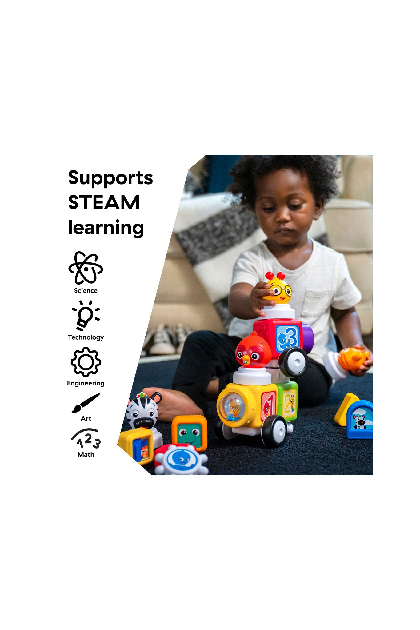baby einstein connectables 2 piece click & create magnetic activity blocks