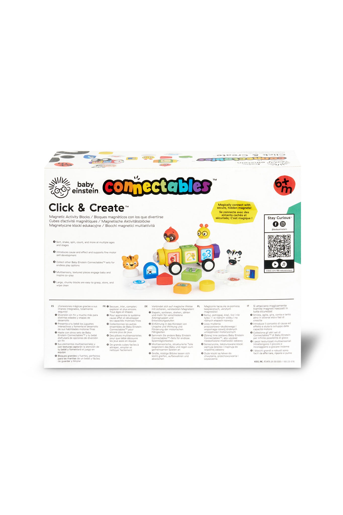 baby einstein connectables 2 piece click & create magnetic activity blocks