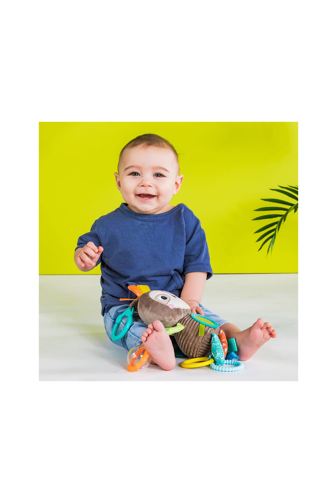 bright starts playful pals take along activity toy, sloth